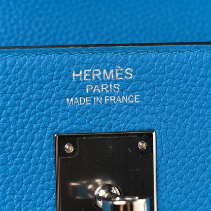 Hermes Togo Kelly Retourne 35 Bleu Zanzibar 6 of 13