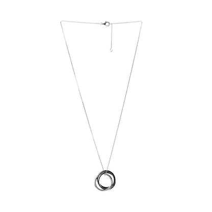 Cartier 18K White Gold Black Ceramic Diamond Trinity Pendant Necklace 3 of 5