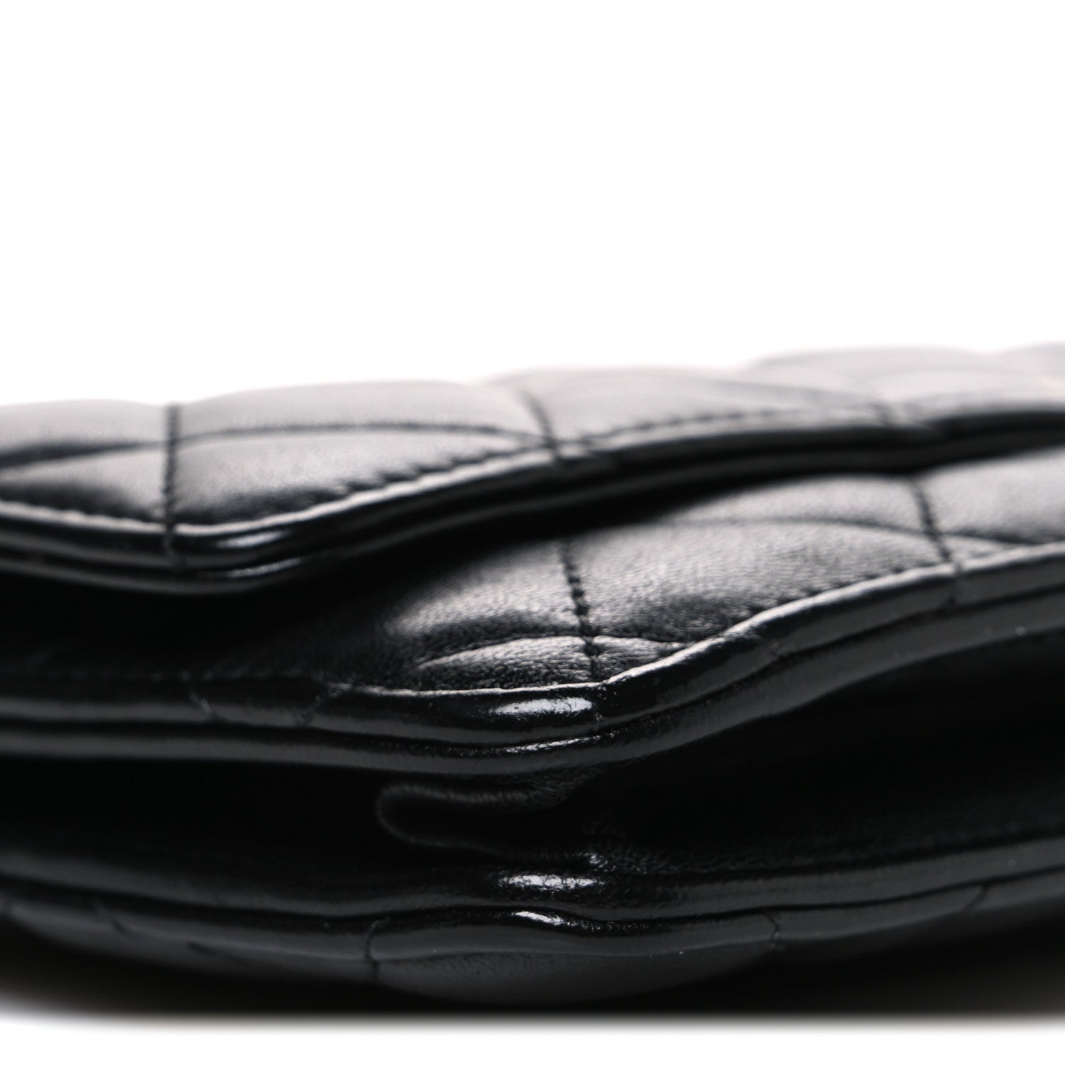 Chanel Lambskin Quilted Wallet On Chain WOC Black 10 of 13