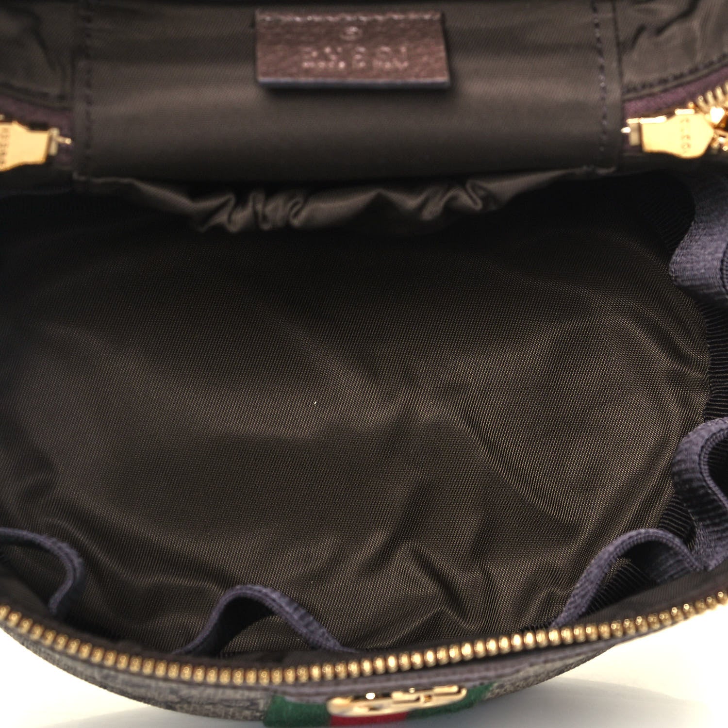 Gucci GG Supreme Monogram Textured Calfskin Web Ophidia Vanity Cosmetic Case Beige Ebony New Acero 5 of 10