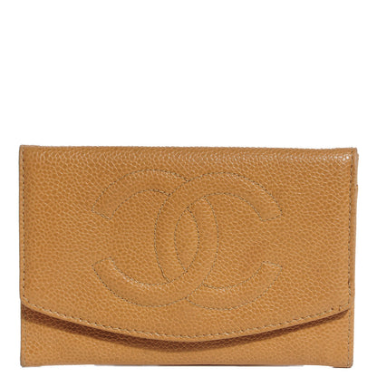 Chanel Caviar Card Holder Wallet Beige 1 of 8