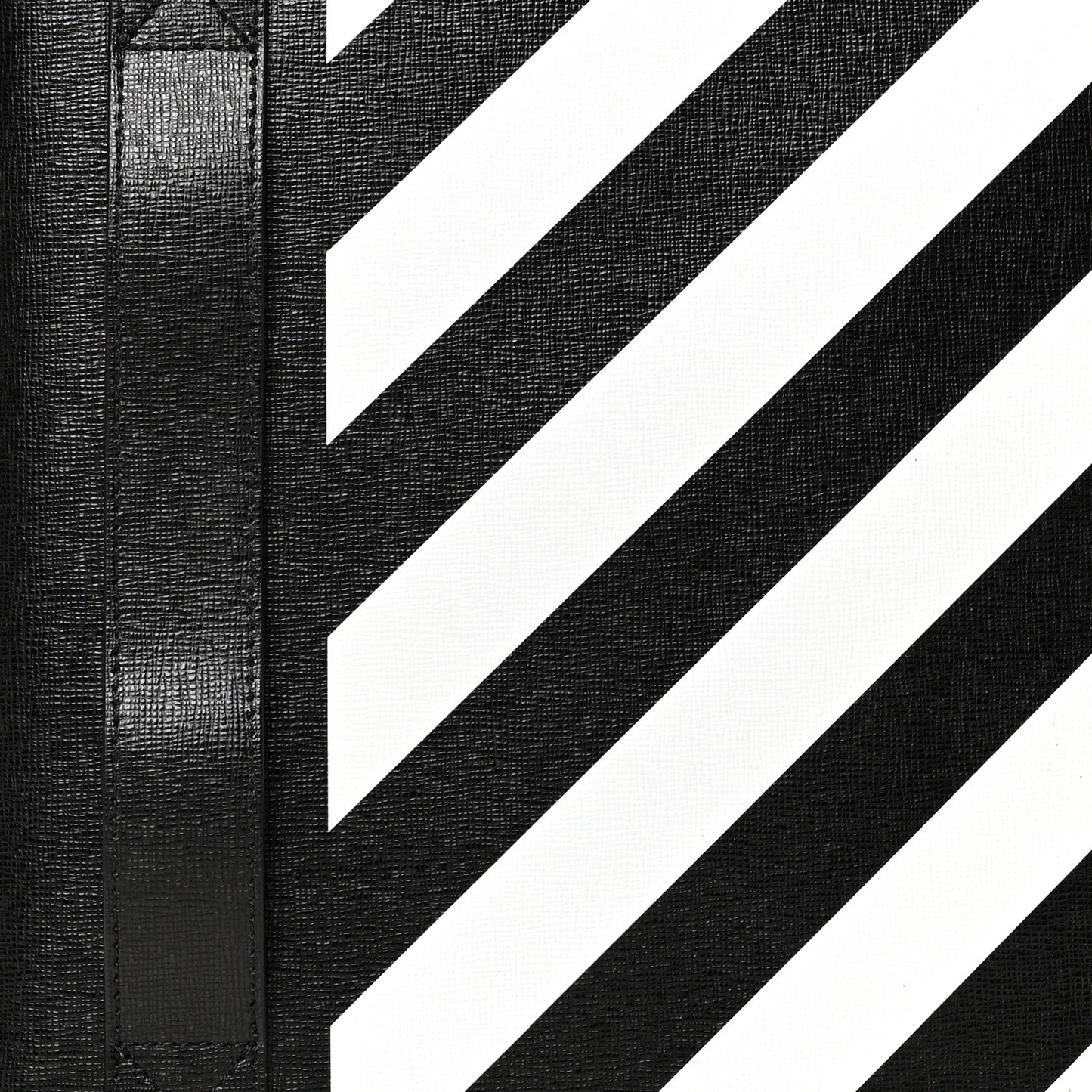 Saffiano Striped Diag Agenda Black White