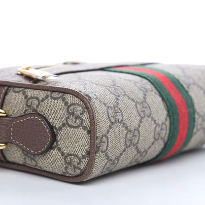 Gucci GG Supreme Monogram Web Mini Ophidia Shoulder Bag Brown 8 of 10