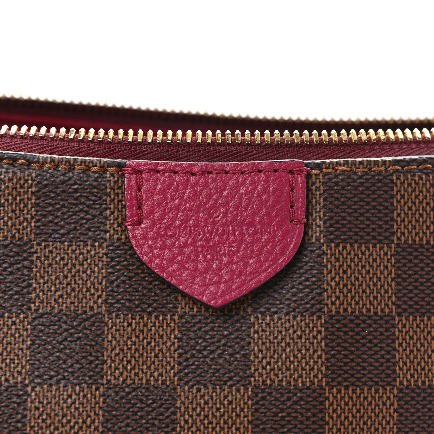 Damier Ebene Cuir Taurillon Hyde Park Fuchsia