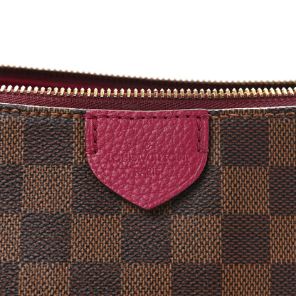 Louis Vuitton Damier Ebene Cuir Taurillon Hyde Park Fuchsia 6 of 9