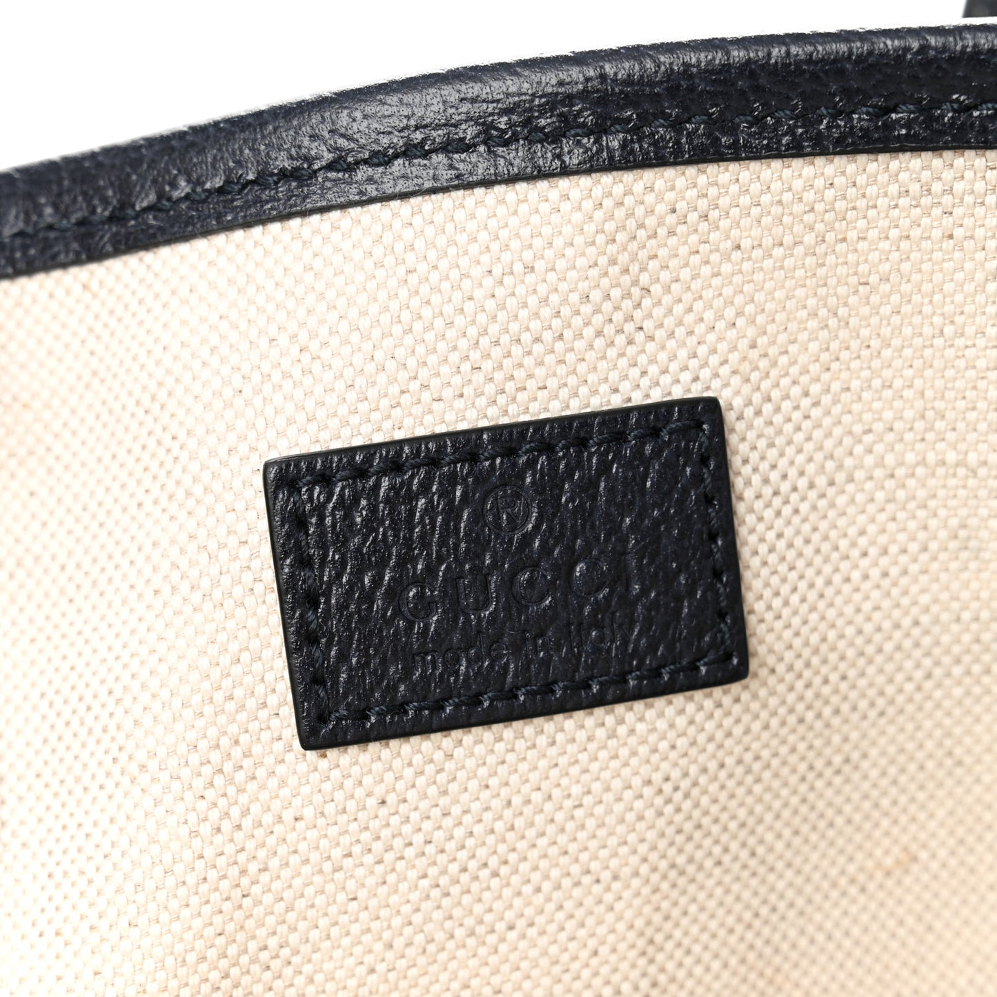 GG Supreme Monogram Textured Dollar Calfskin Medium Ophidia Shoulder Tote Bag Beige Blue