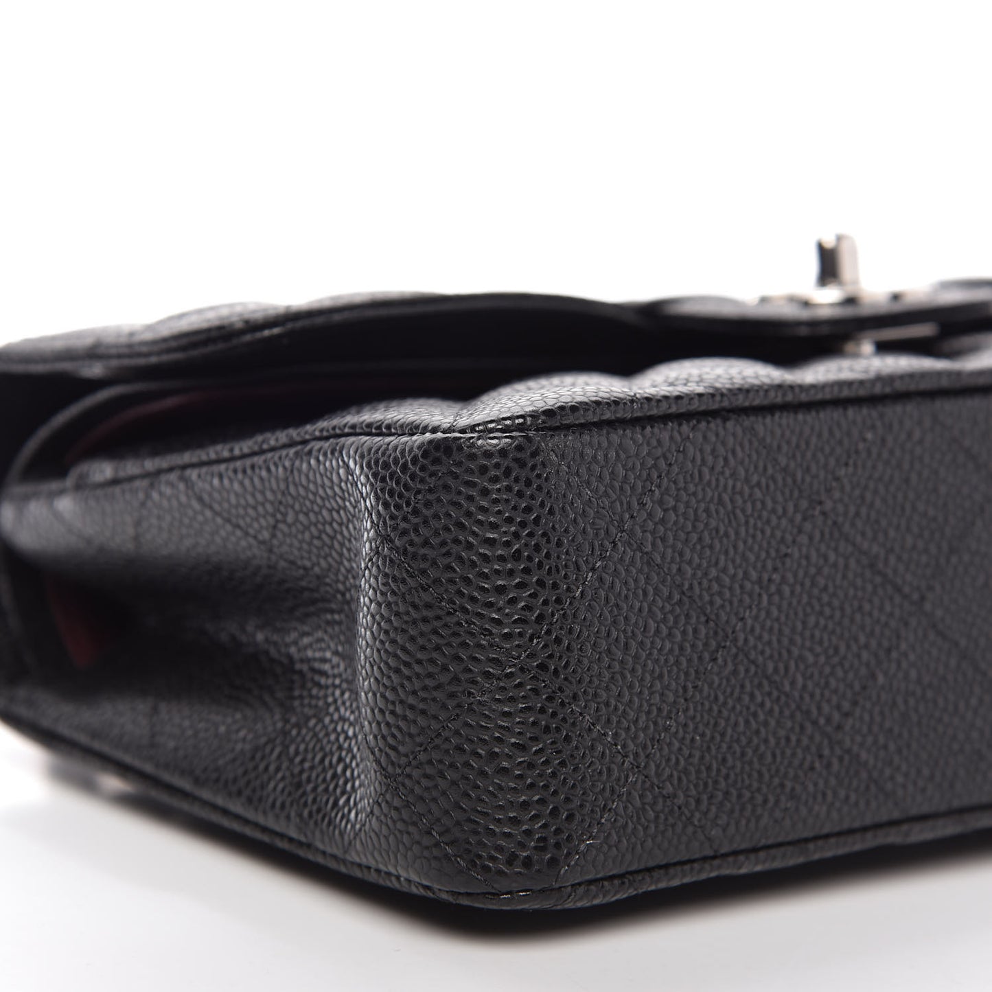 Caviar Quilted Small Double Flap Black