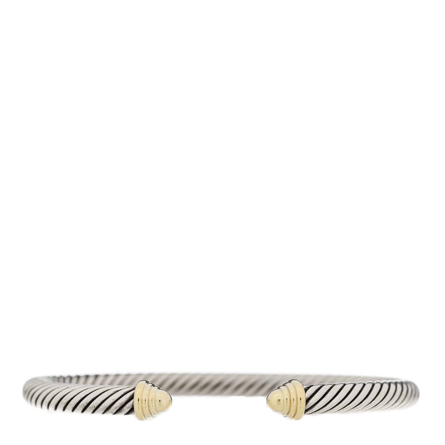 Sterling Silver 14K Yellow Gold 5mm Cable Classics Bracelet