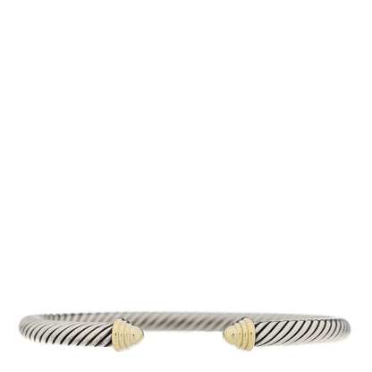 David Yurman Sterling Silver 14K Yellow Gold 5mm Cable Classics Bracelet 1 of 4