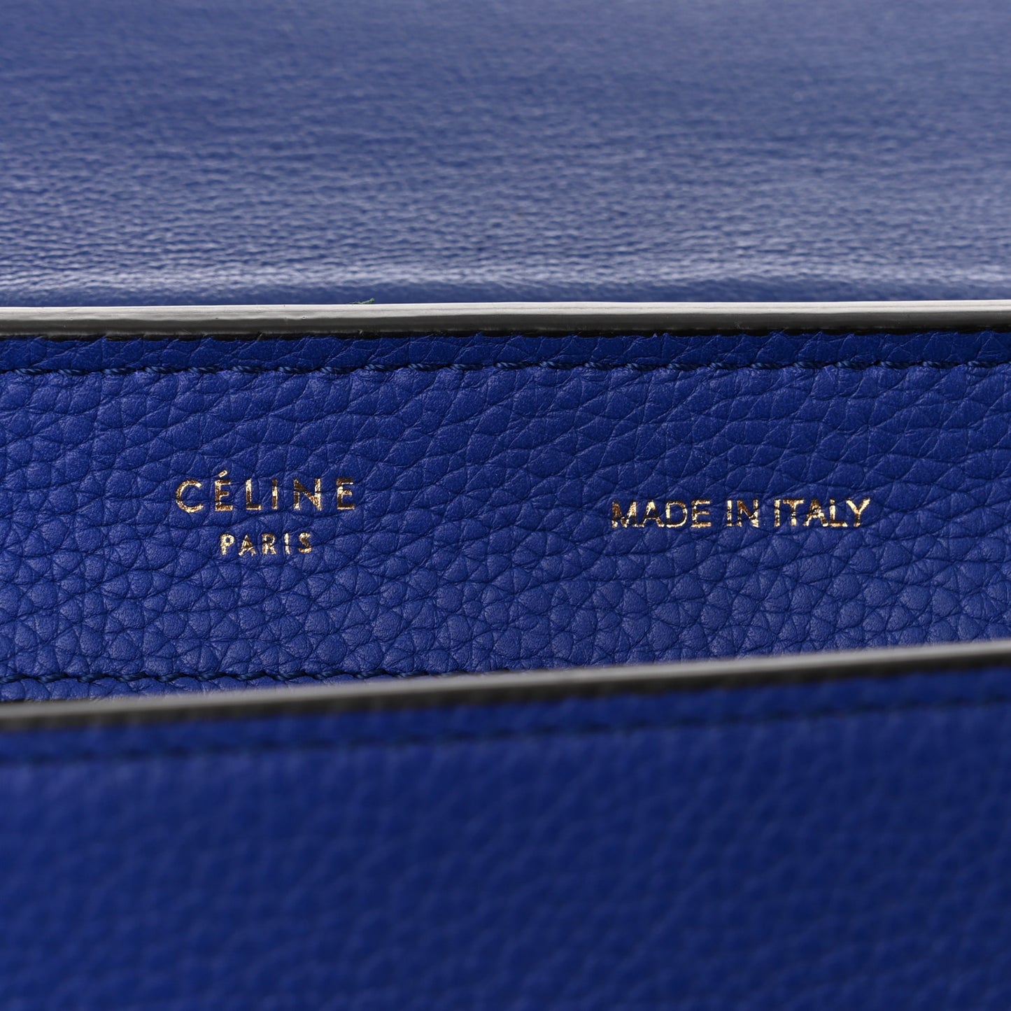 Drummed Calfskin Suede Medium Trapeze Indigo