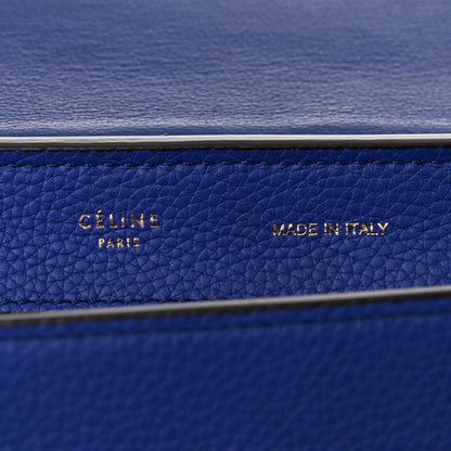 Celine Drummed Calfskin Suede Medium Trapeze Indigo 6 of 12