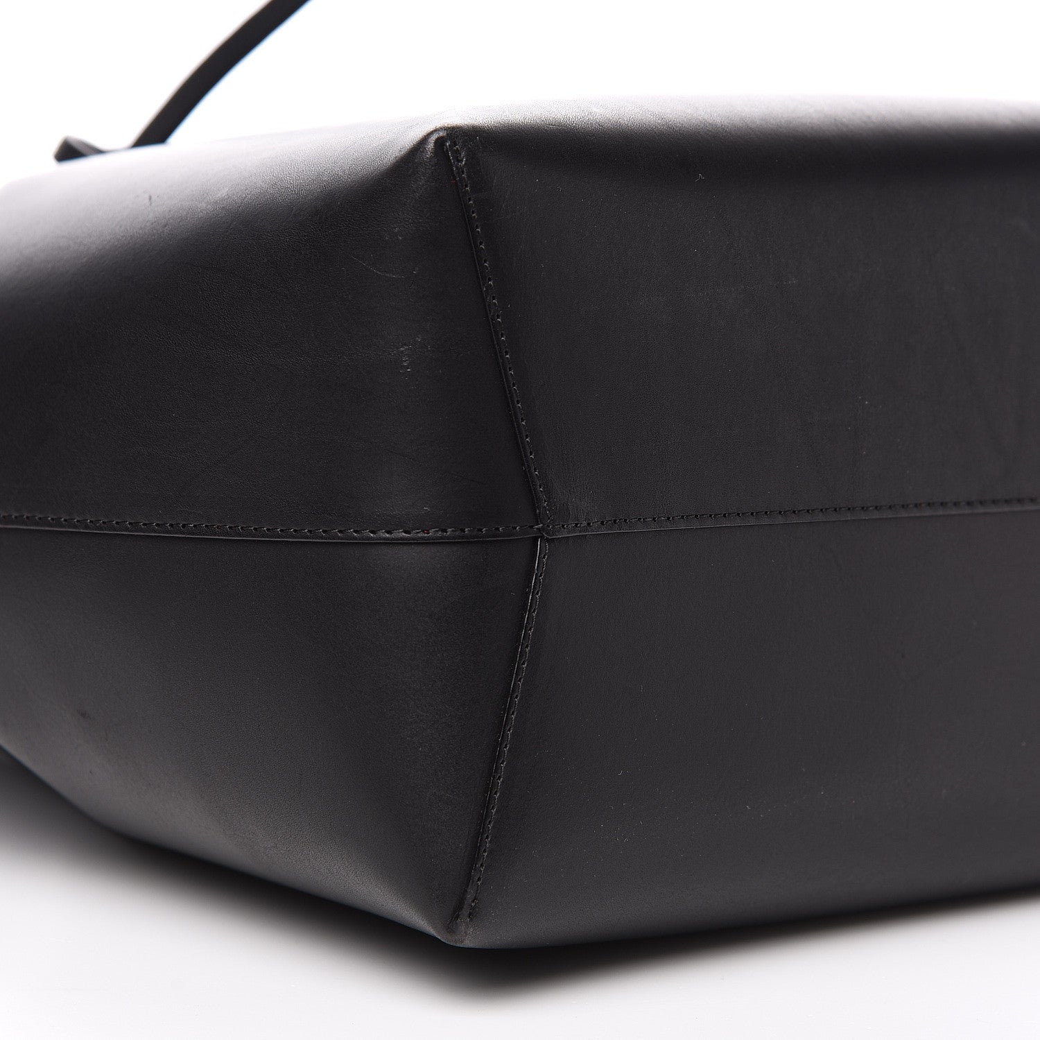 Mansur Gavriel Vegetable Tanned Calfskin Bucket Bag Black Flamma 11 of 14