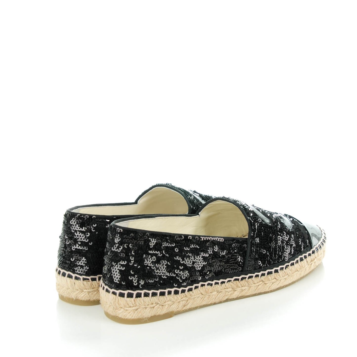 Patent Sequin CC Espadrilles 39 Black
