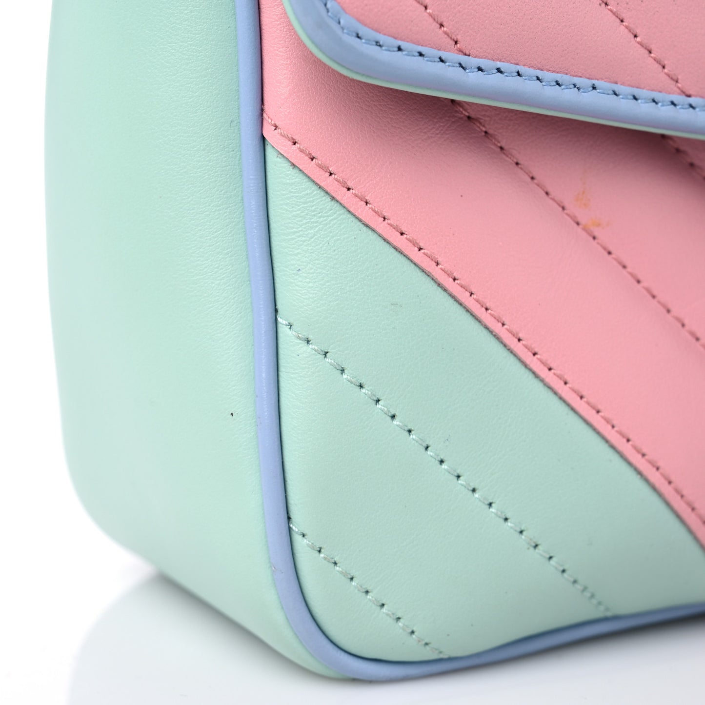 Calfskin Matelasse Diagonal Small GG Marmont Shoulder Bag Multicolor Pastel