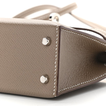Hermes Epsom Mini Kelly Sellier 20 Etoupe 9 of 9