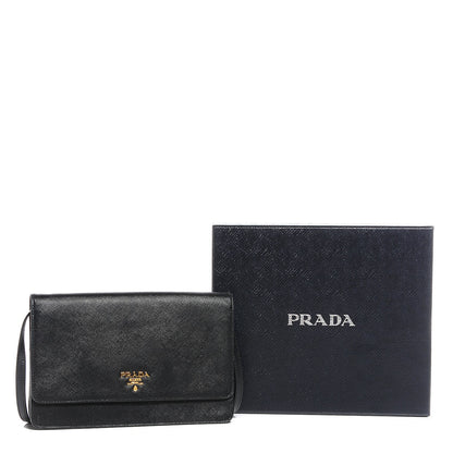 Prada Saffiano Mini Crossbody Bag Black 9 of 9