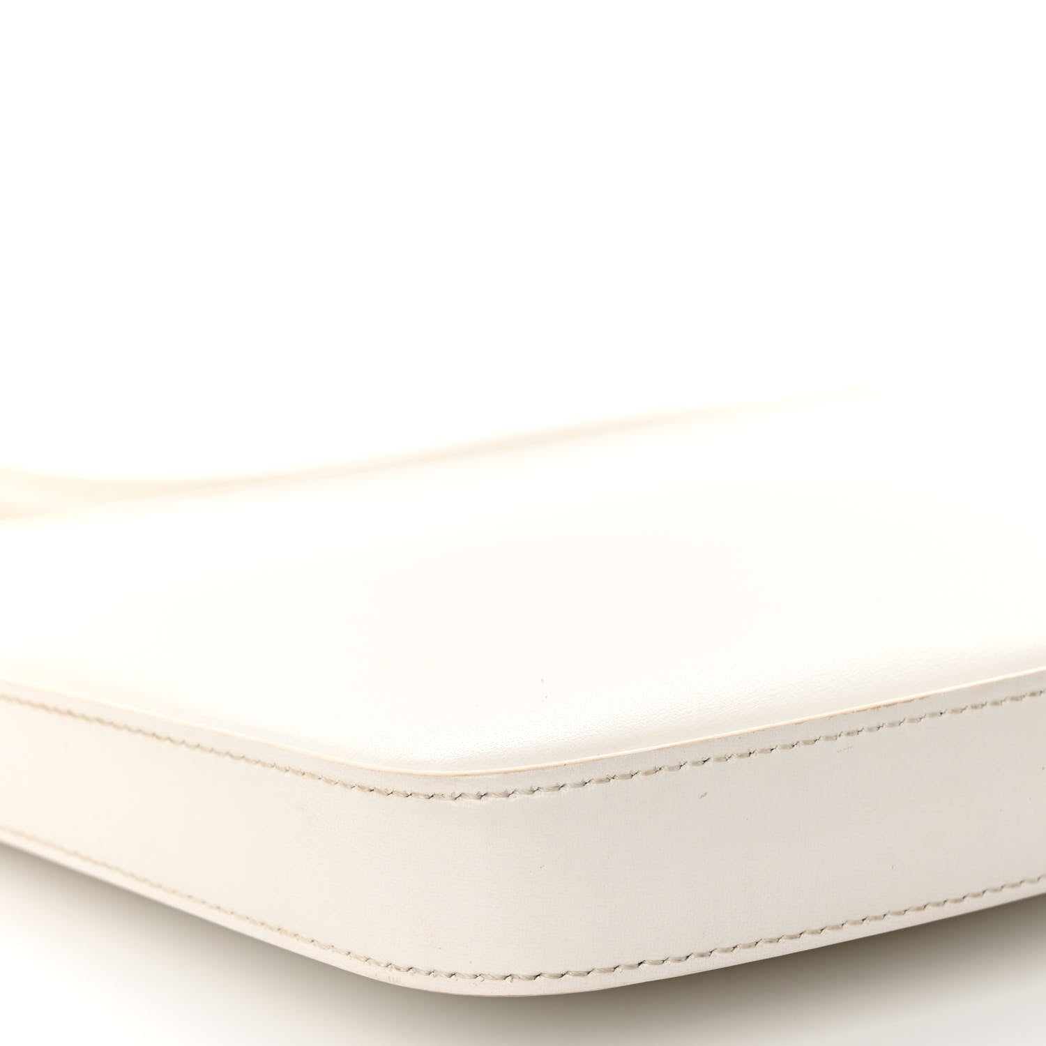 Celine Shiny Calfskin Medium Croque Bag Artic White 8 of 9