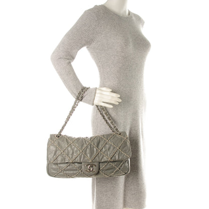 Chanel Calfskin Ultra Stitch Oversized Flap Grey 2 of 8
