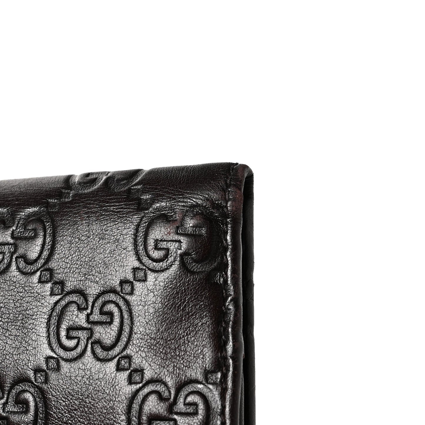 Guccissima Signature Dice French Flap Wallet Chocolate