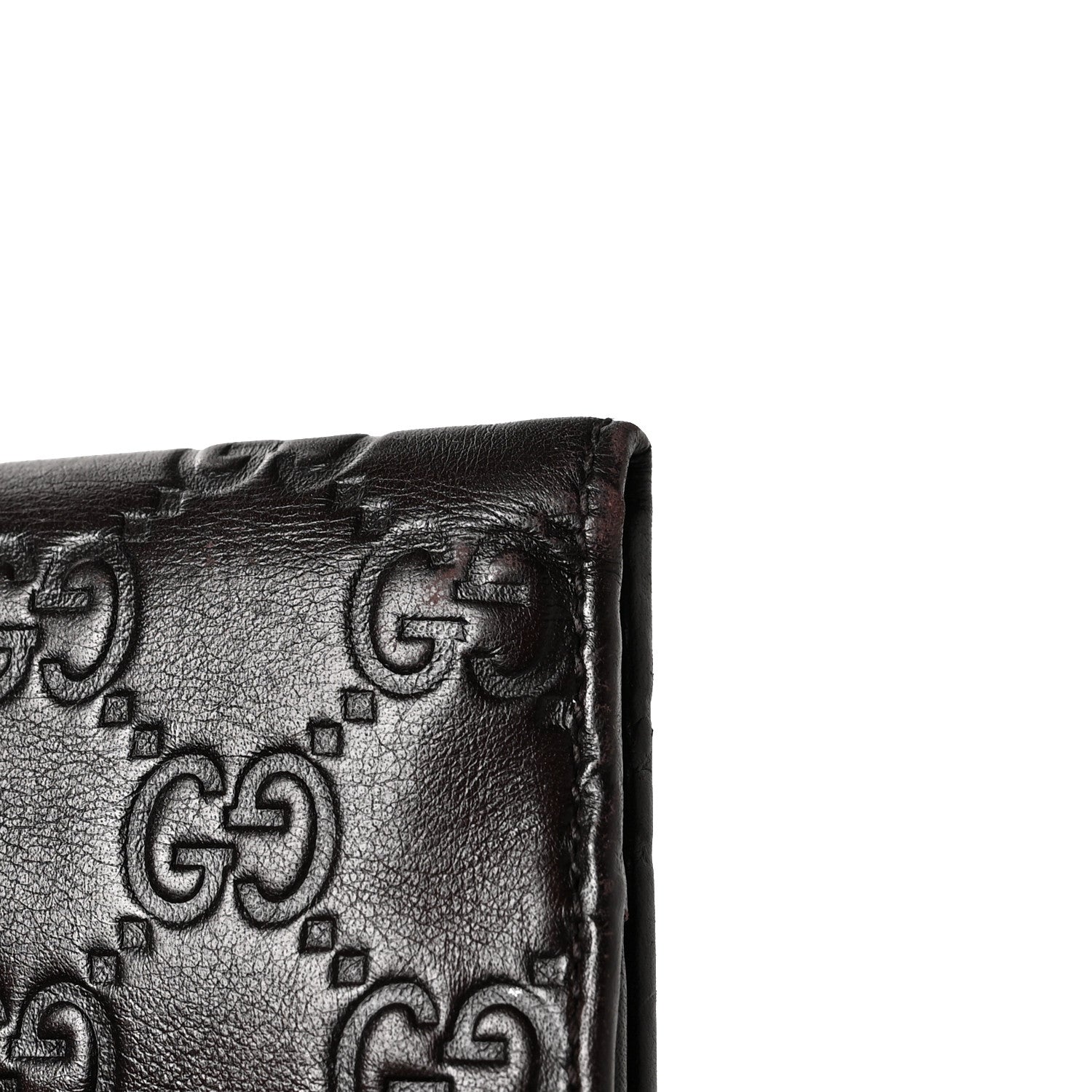 Gucci Guccissima Signature Dice French Flap Wallet Chocolate 8 of 9