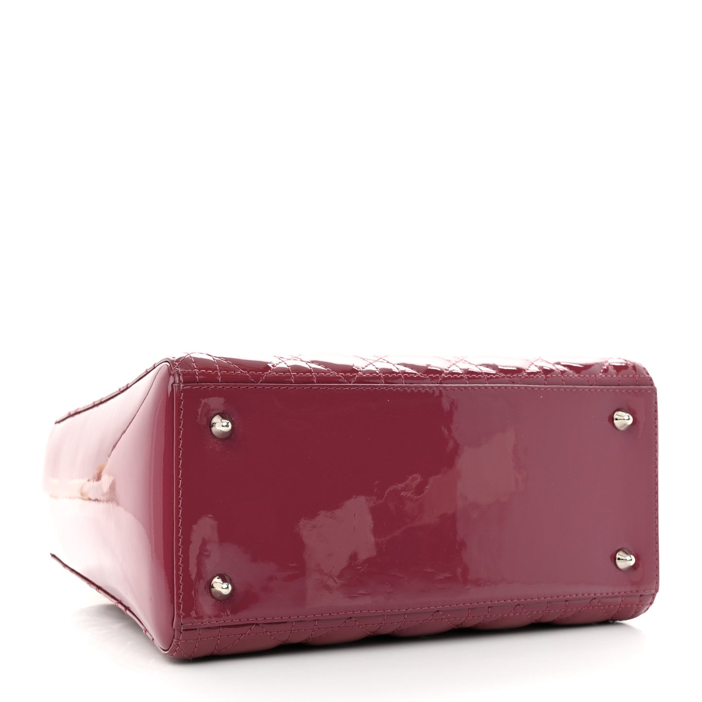 Patent Cannage Medium Lady Dior Dark Pink
