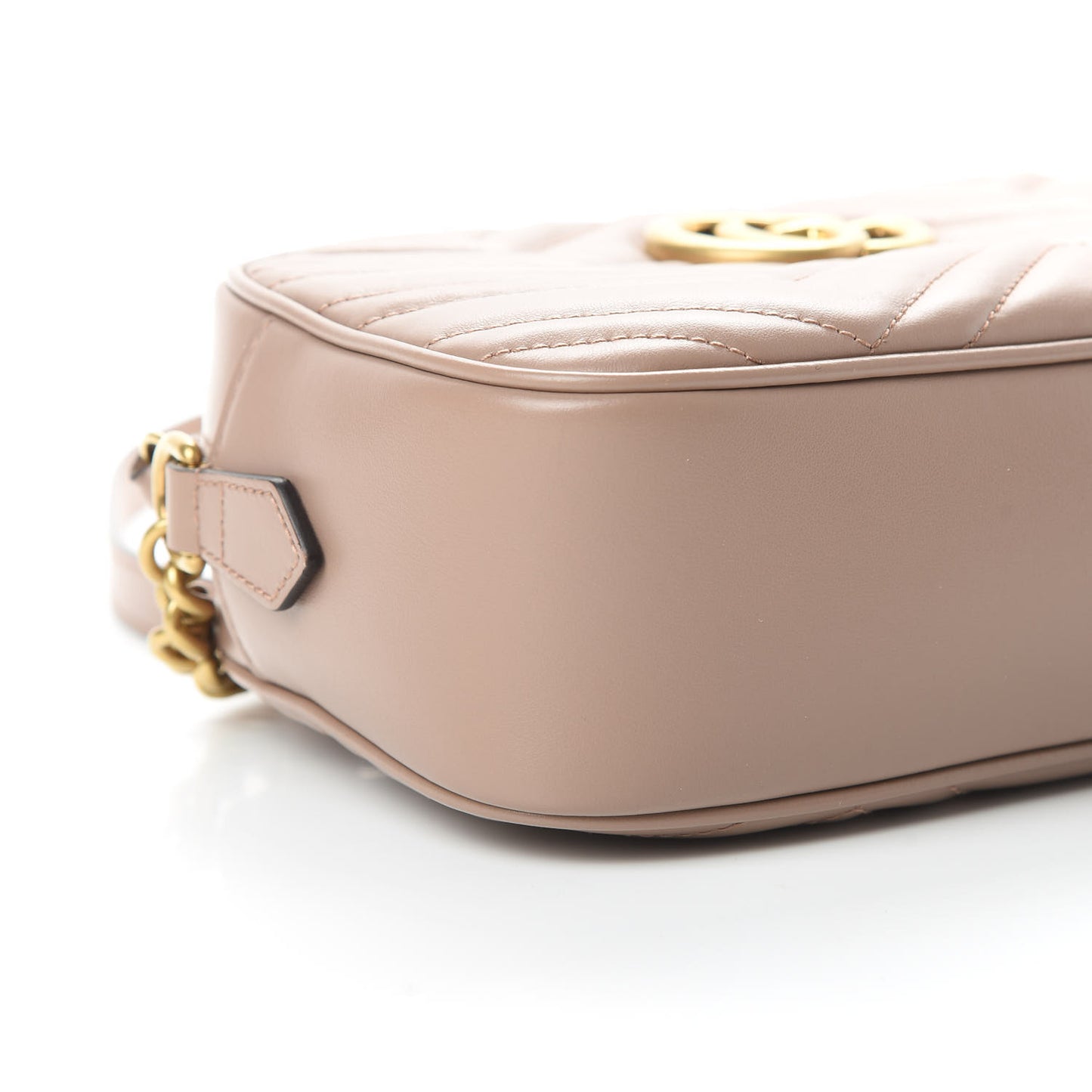 Calfskin Matelasse Small GG Marmont Chain Shoulder Bag Porcelain Rose