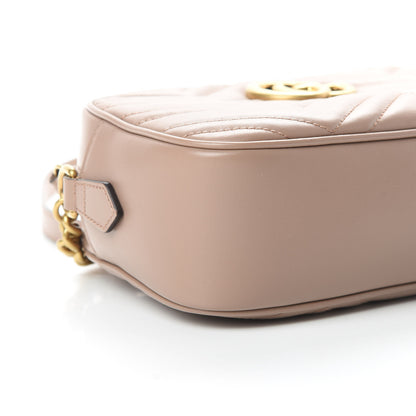 Gucci Calfskin Matelasse Small GG Marmont Chain Shoulder Bag Porcelain Rose 9 of 11
