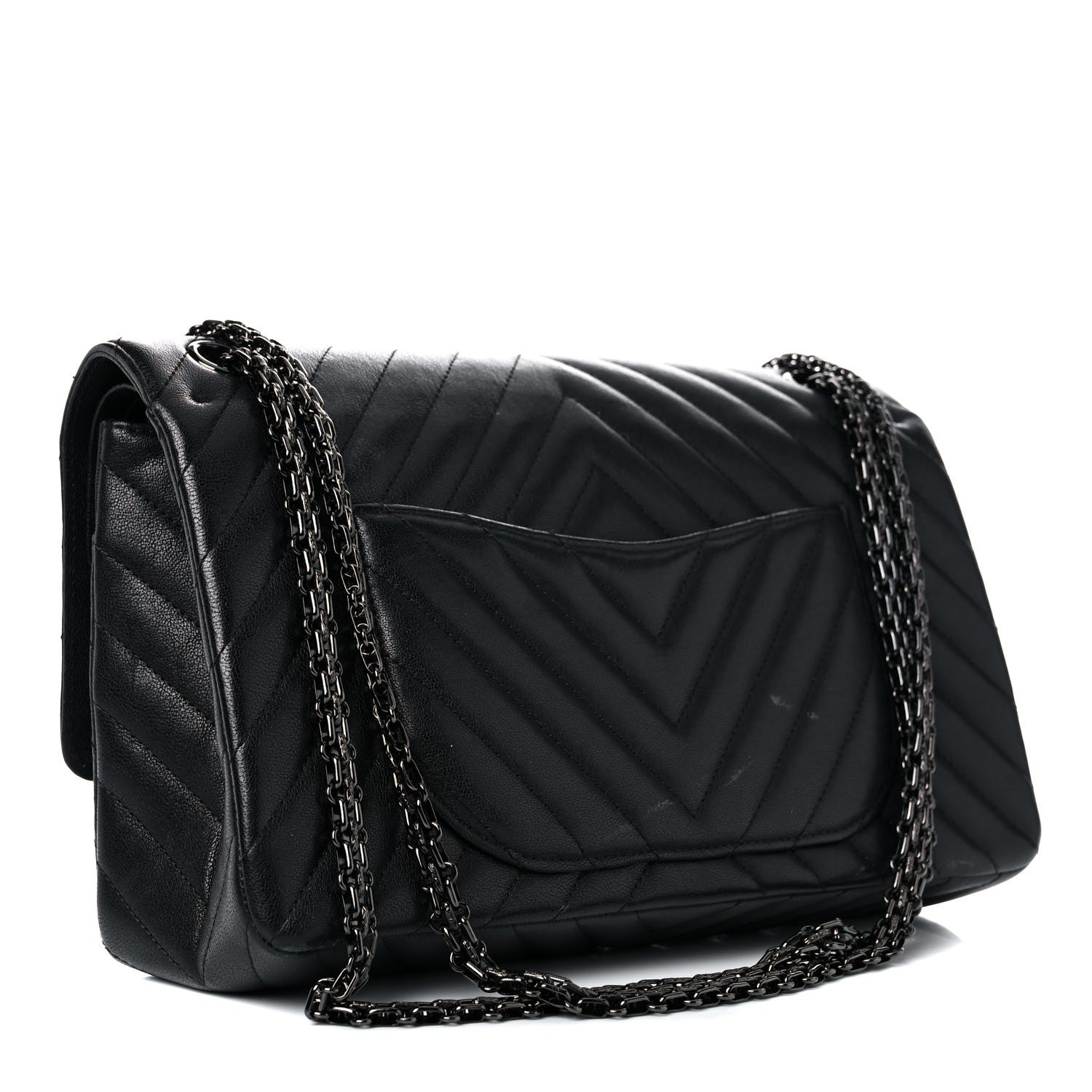 Chanel Sheepskin Chevron Quilted 2.55 Reissue 226 Flap So Black 3 of 20