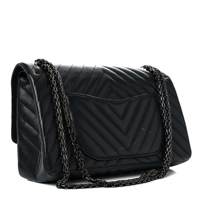 Chanel Sheepskin Chevron Quilted 2.55 Reissue 226 Flap So Black 3 of 20