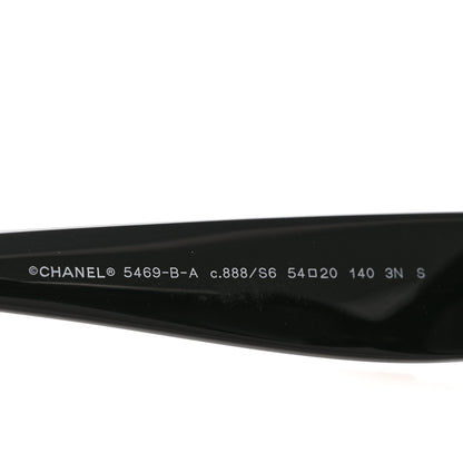 Chanel Acetate Polarized Oval CC Sunglasses 5469-B-A Black 5 of 8