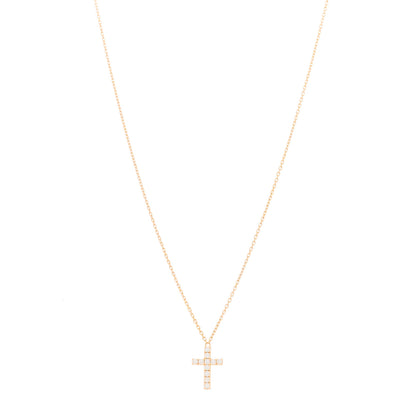 Cartier 18K Pink Gold Diamond Symbols Cross Pendant Necklace 1 of 6