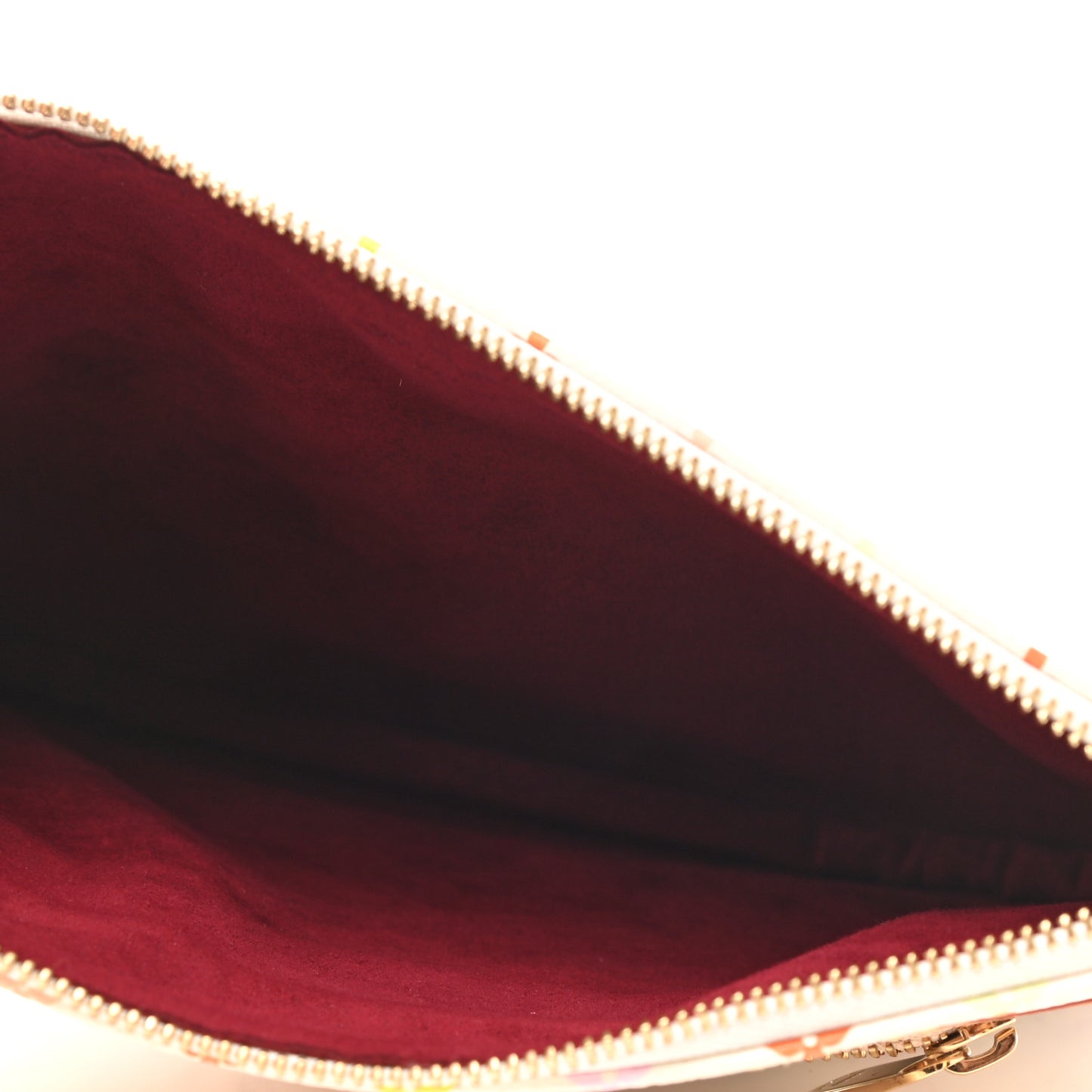 Monogram Multicolor Pochette Plate GM White