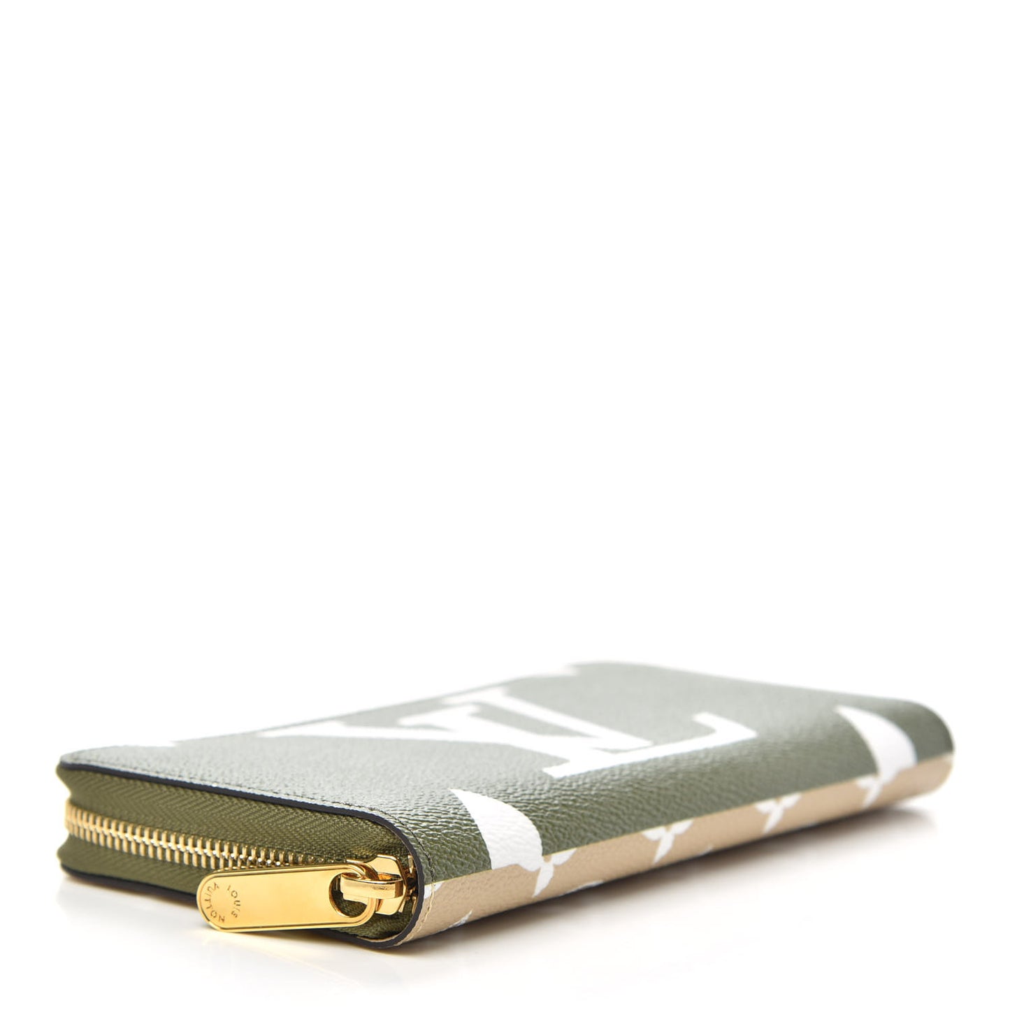 Monogram Giant Zippy Wallet Kaki White