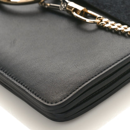 Chloe Suede Calfskin Medium Faye Shoulder Bag Black 8 of 8