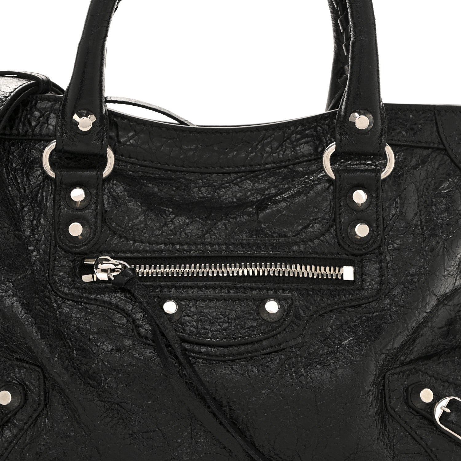 Balenciaga Agneau Arena Silver Hardware Small Le City Black 8 of 13