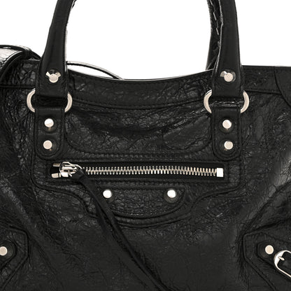 Balenciaga Agneau Arena Silver Hardware Small Le City Black 8 of 13