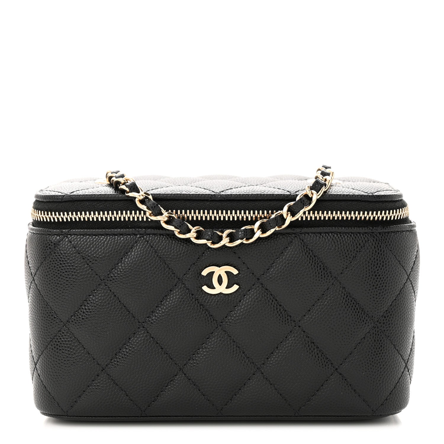 Chanel Caviar Quilted Small Vanity Case With Chain Black 1 of 11