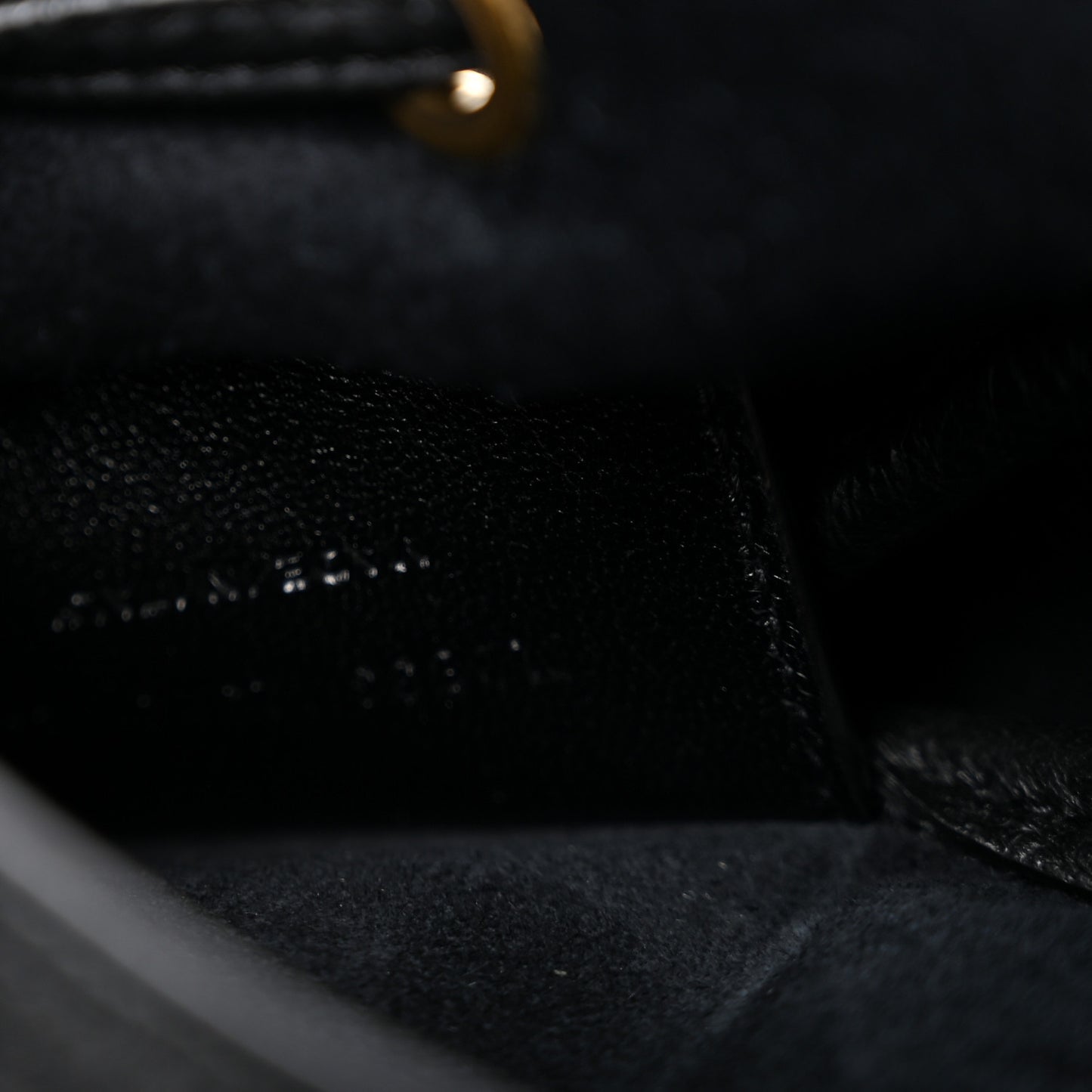 Grained Calfskin Paris VII Mini Flat Hobo Black Black