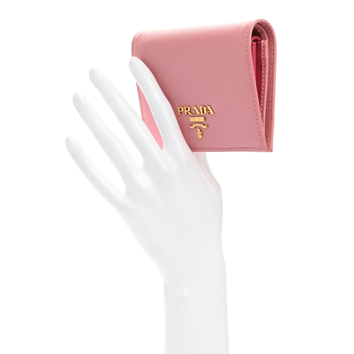 Saffiano Colour Metal Bi-Fold Wallet Petalo