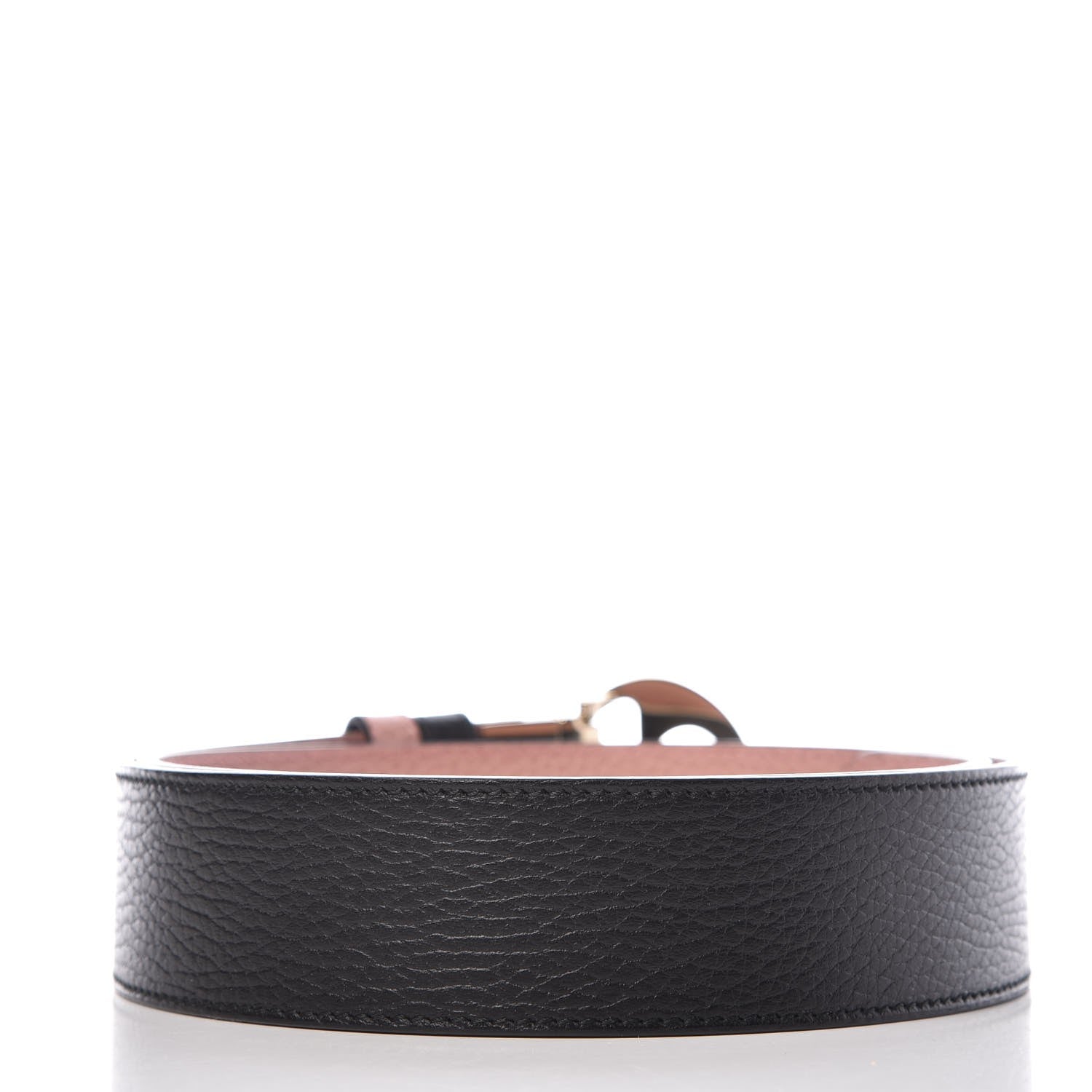 Gucci Calfskin 1973 Reversible Belt 85 34 Black Pink 3 of 6