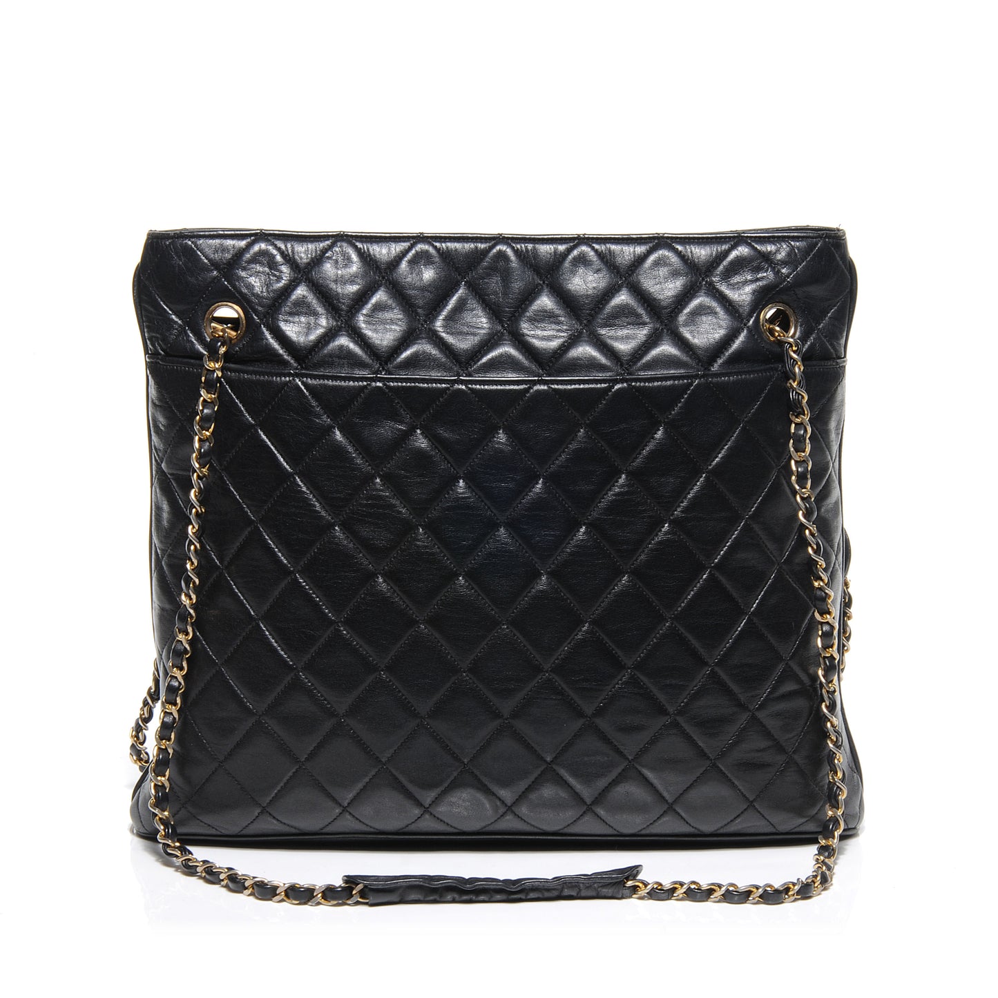 Lambskin Shopping Tote Black