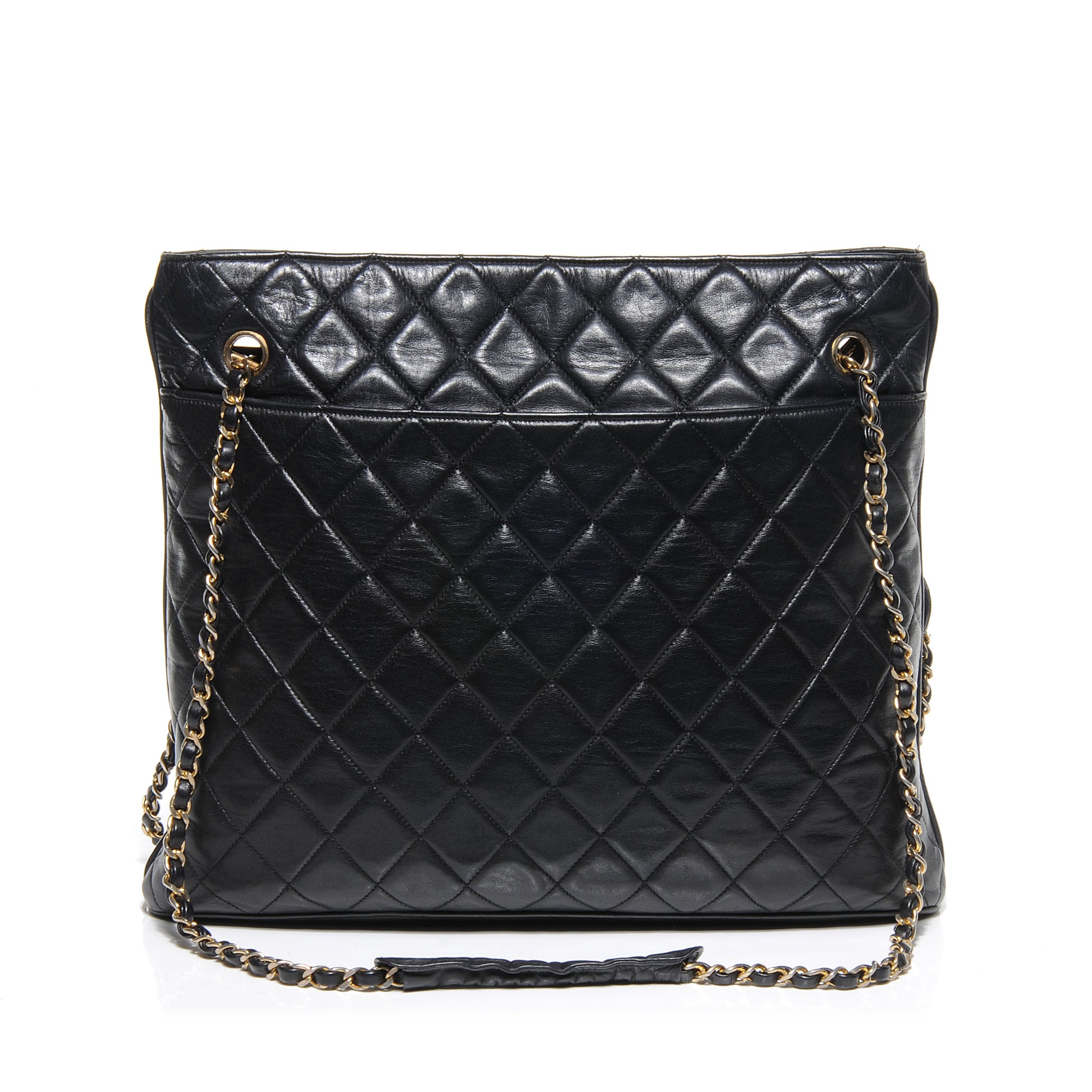 Chanel Lambskin Shopping Tote Black 1 of 9