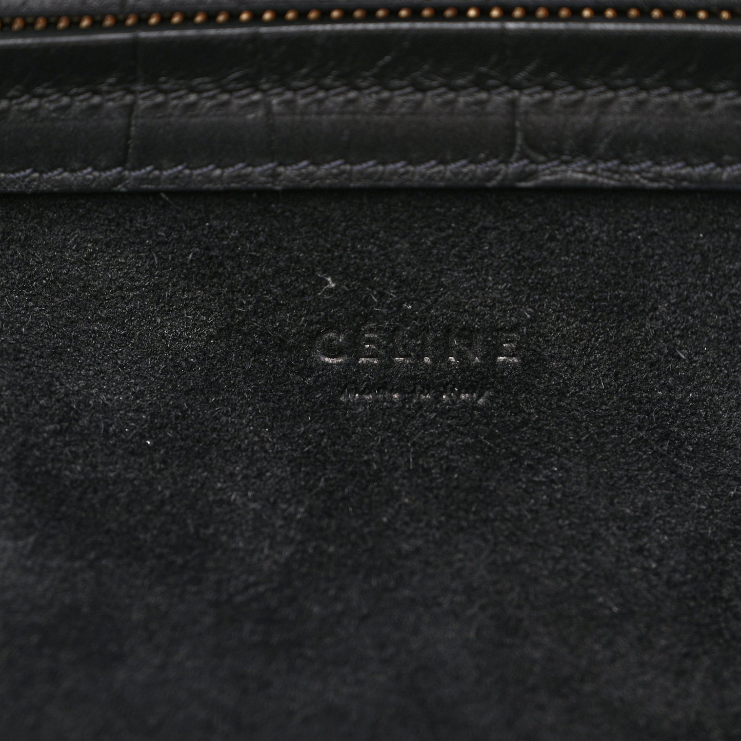 Crocodile Embossed Calfskin Medium Phantom Luggage Black