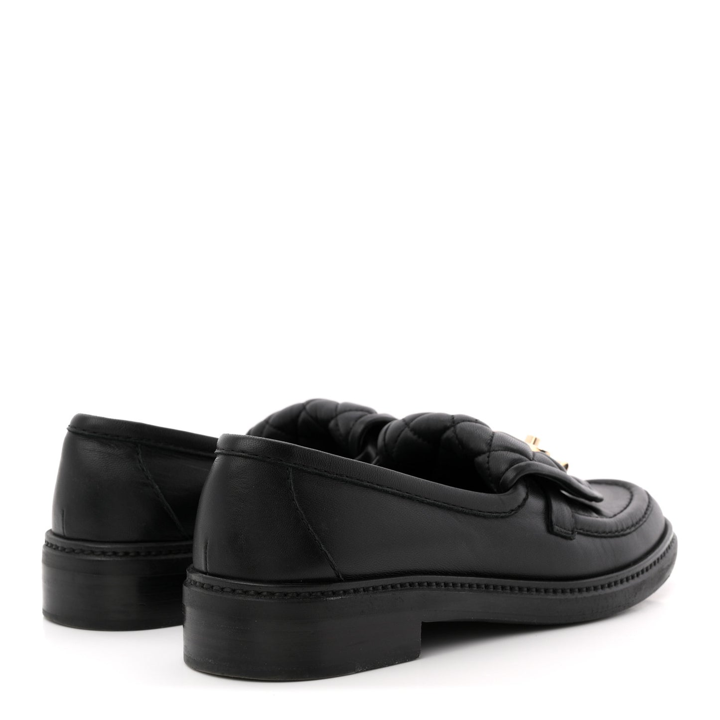 Lambskin Quilted CC Turnlock Loafers 36.5 Black