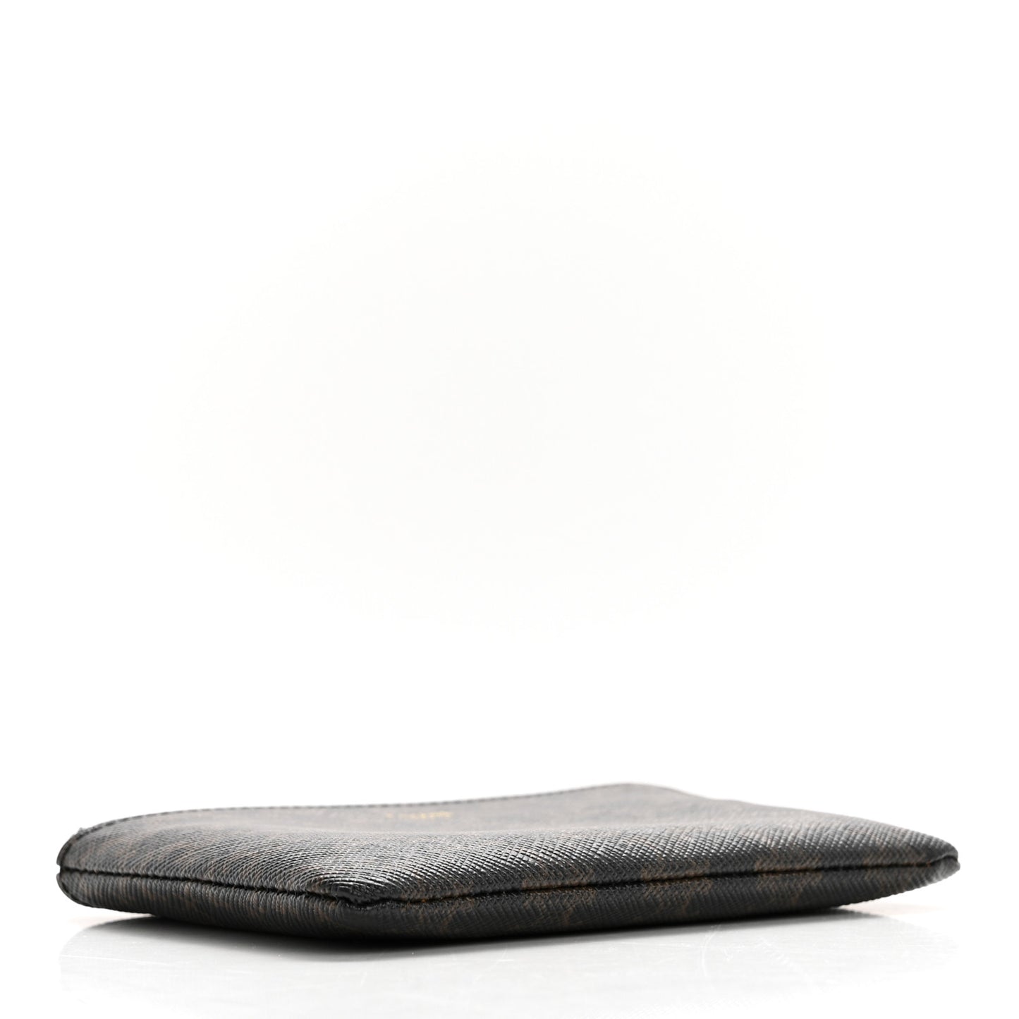Triomphe Canvas Coin and Card Pouch With Hook Black