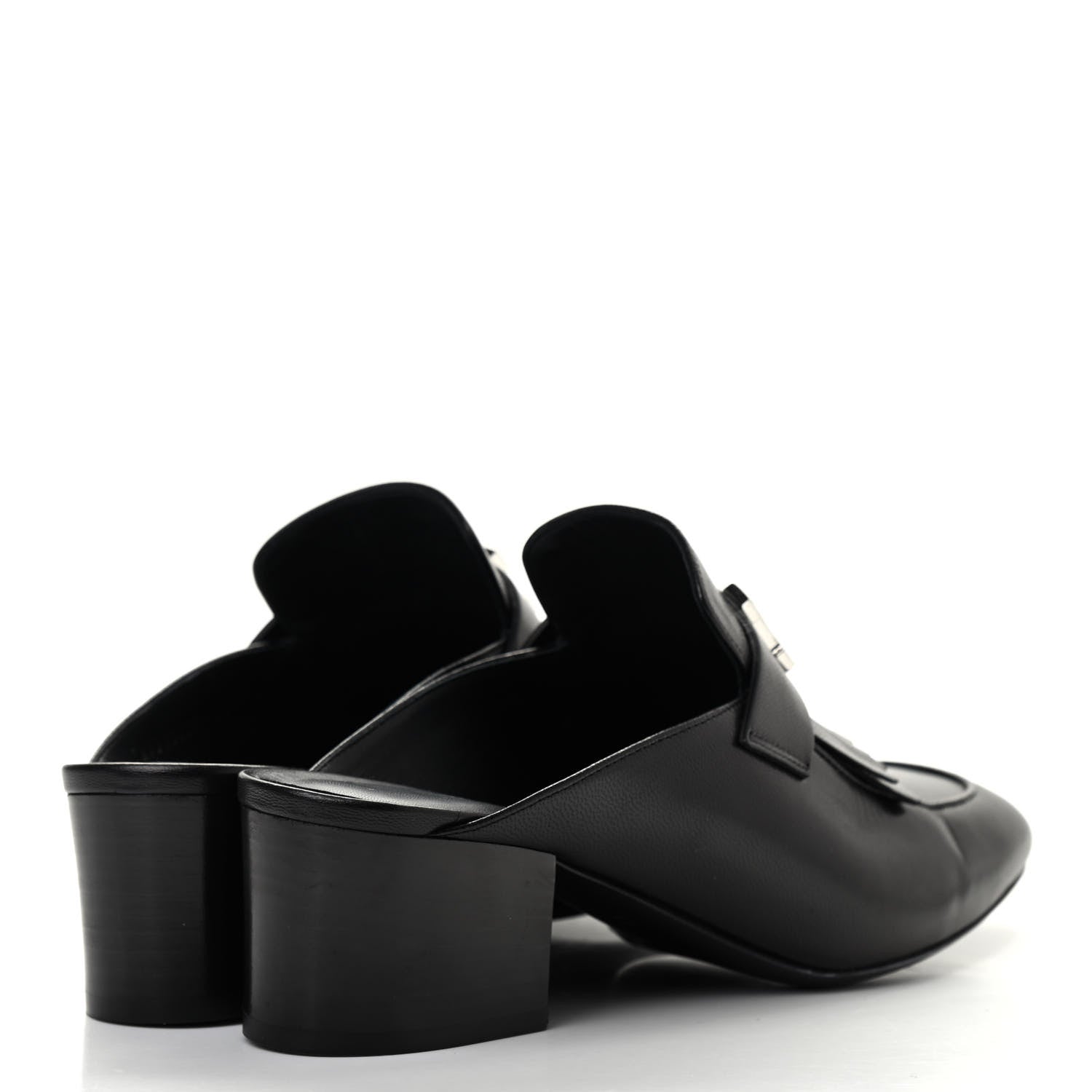 Hermes Goatskin Tuileries Mules 37 Black 4 of 8