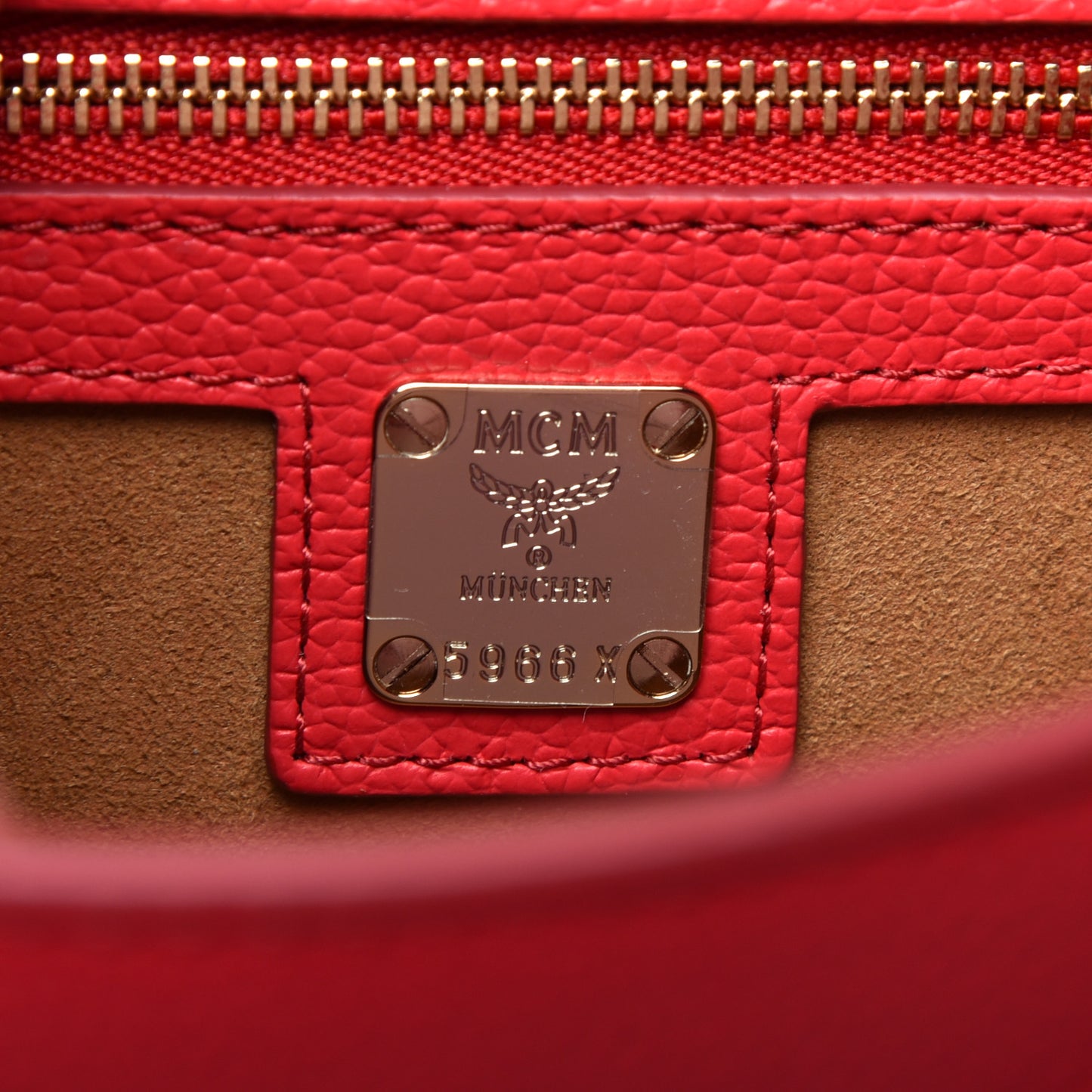Calfskin Studded Small Patricia Satchel Chinese Red