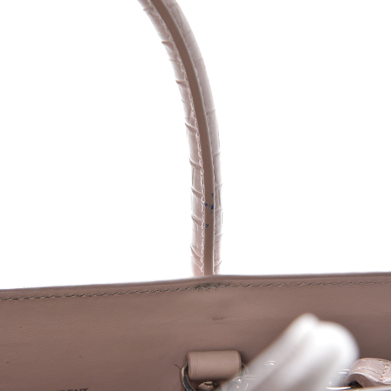 Saint Laurent Calfskin Crocodile Embossed Baby Sac De Jour Rose Antic 14 of 29
