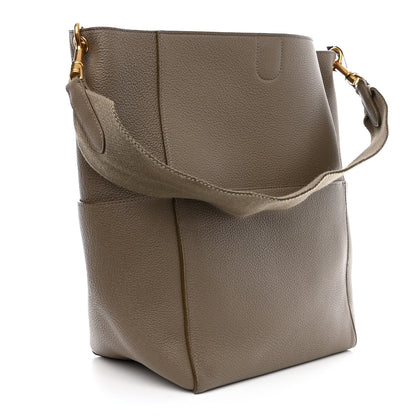 Celine Soft Grained Calfskin Sangle Bucket Bag Taupe 3 of 11