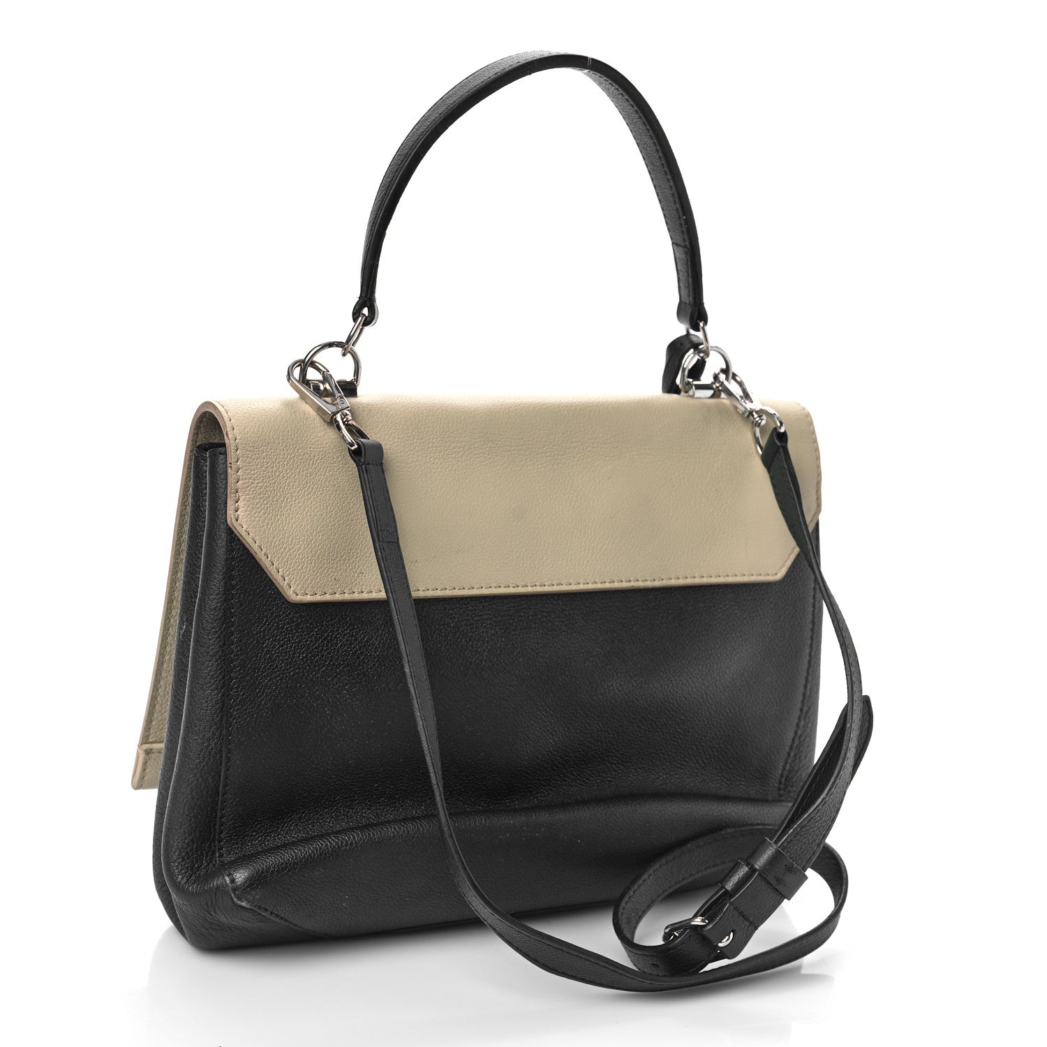 Louis Vuitton Soft Calfskin Lockme II Top Handle Vanille Black 3 of 14